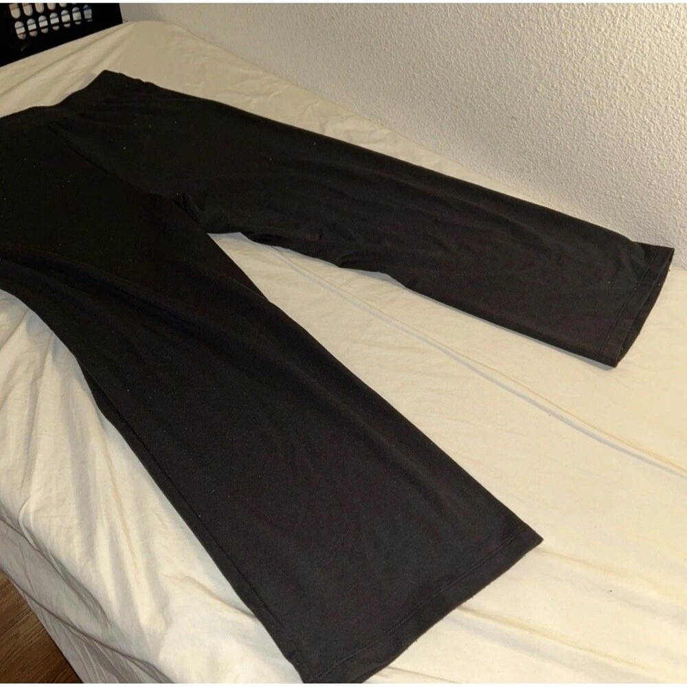 Athletic Works Black Drawstring Small Pedal Pusher Drawstring Pants With Pockets